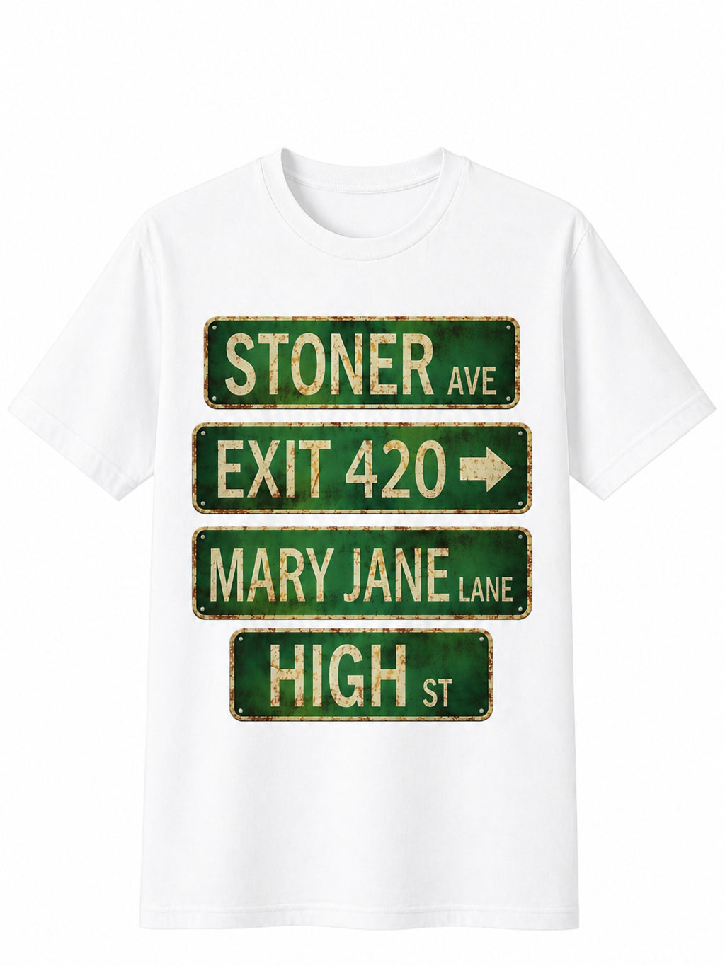 420 Street Signs Stoner Graphic T-Shirt