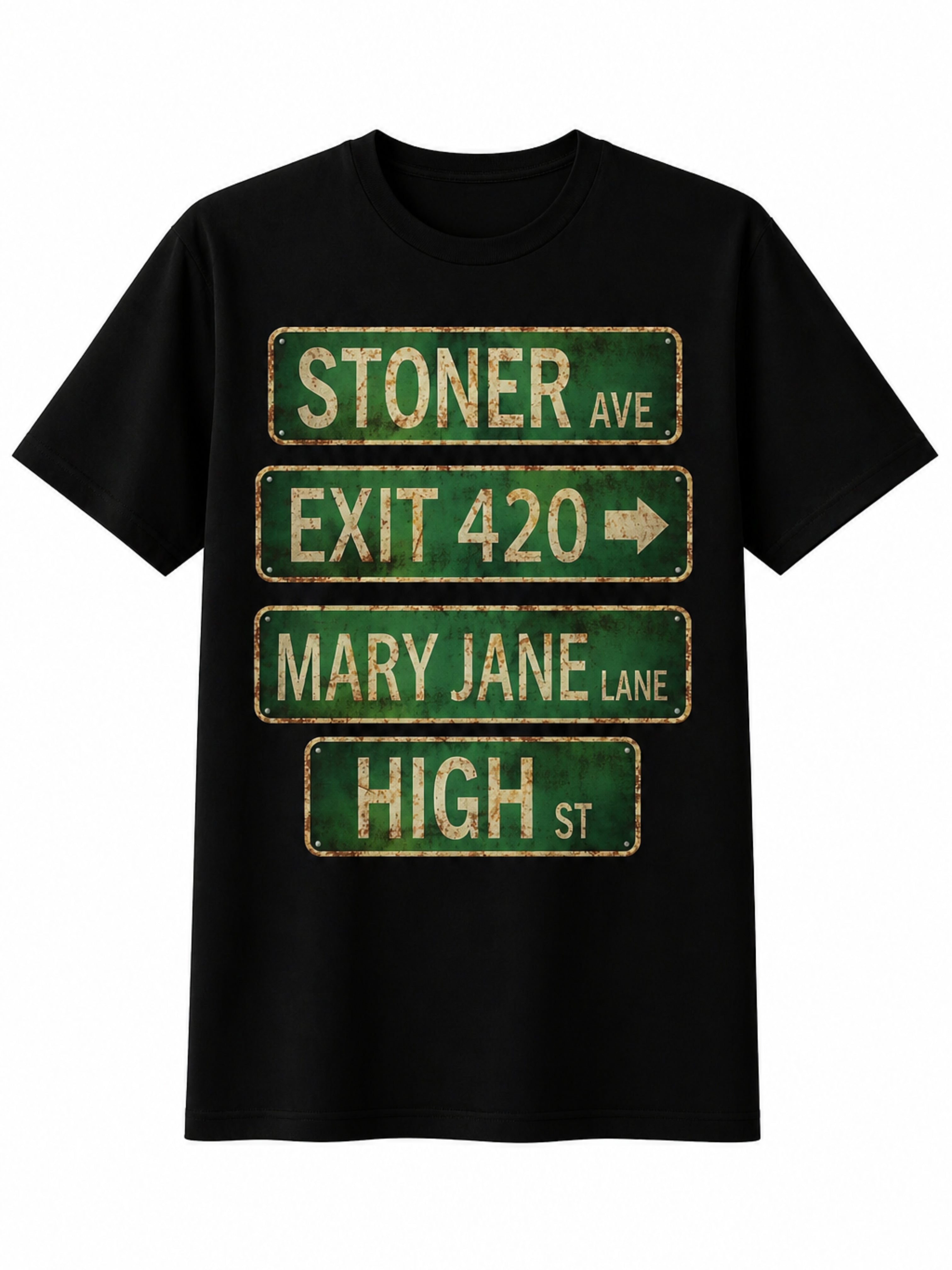 420 Street Signs Stoner Graphic T-Shirt