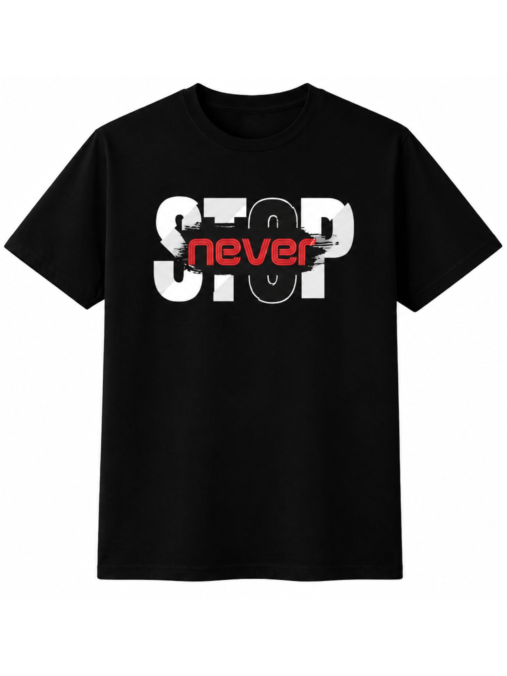 Never Stop Printed Cotton T-Shirt