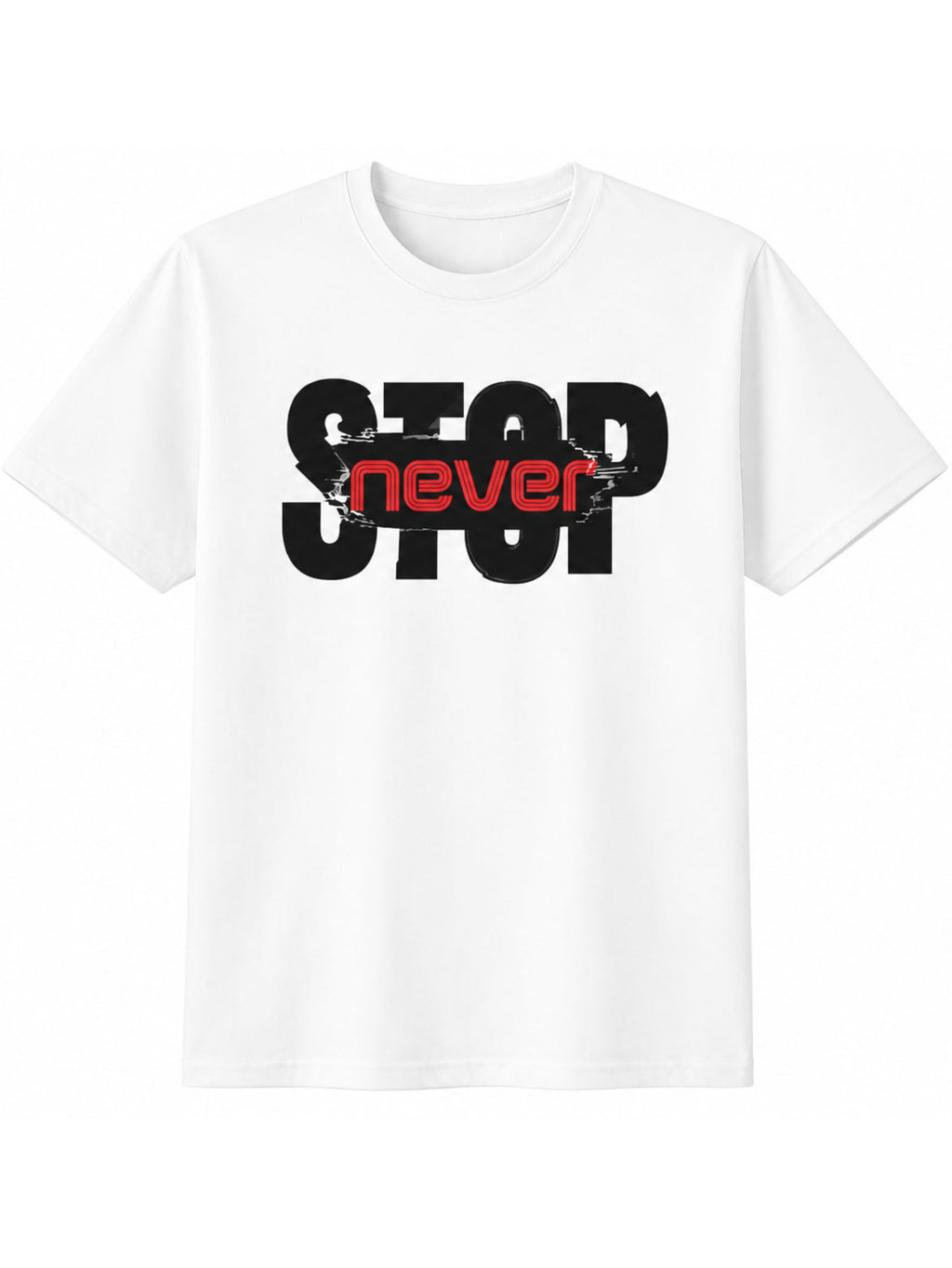 Never Stop Printed Cotton T-Shirt