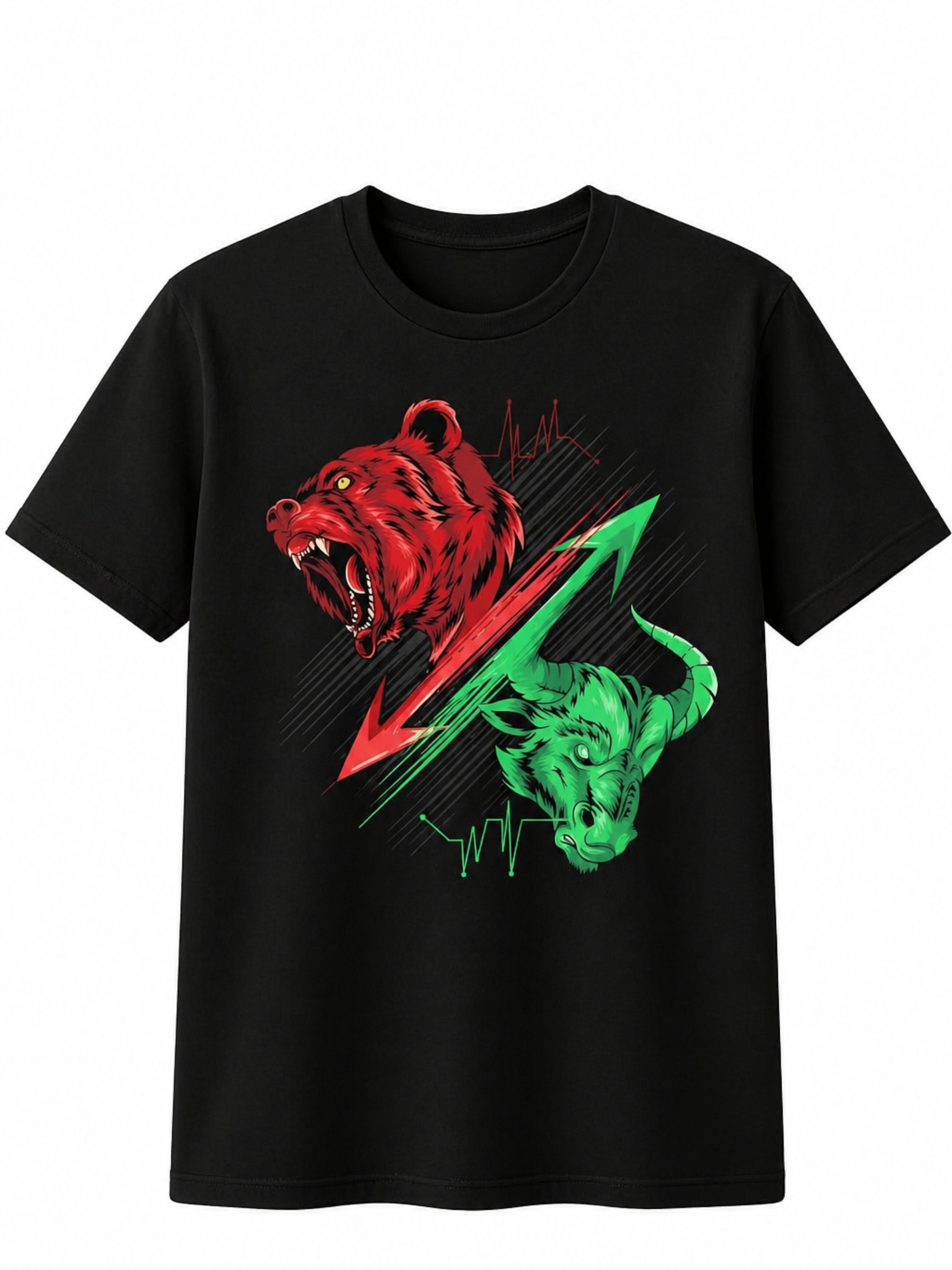 Bull vs Bear Trading Graphic T-Shirt