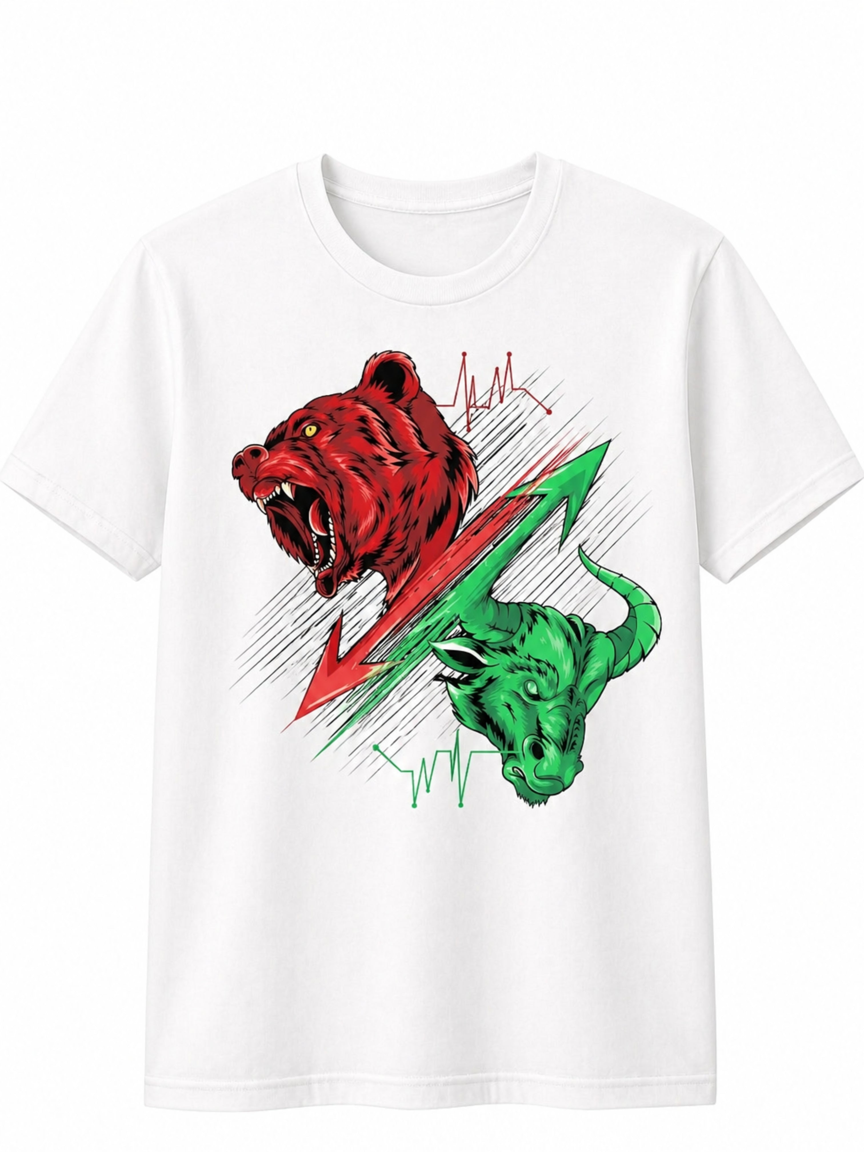 Bull vs Bear Trading Graphic T-Shirt